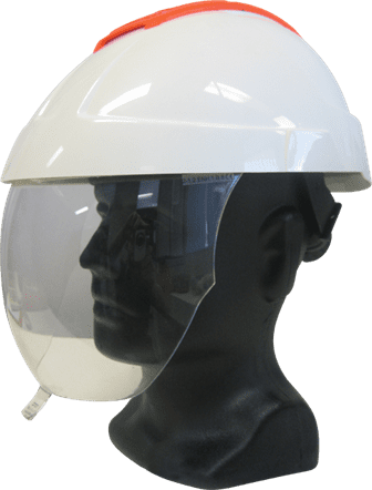 MAXISAFE HELMET E-MAN W/CLEAR VISOR CHINSTRAP & 6 POINT HARNESS